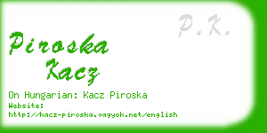 piroska kacz business card